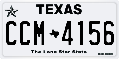 TX license plate CCM4156
