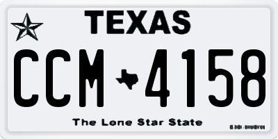 TX license plate CCM4158