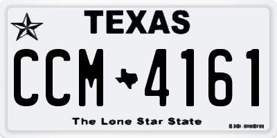 TX license plate CCM4161