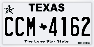 TX license plate CCM4162