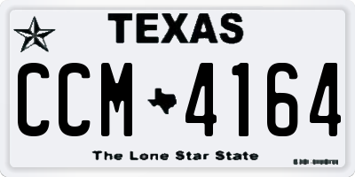 TX license plate CCM4164