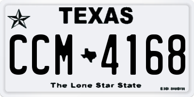 TX license plate CCM4168