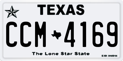 TX license plate CCM4169