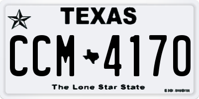 TX license plate CCM4170
