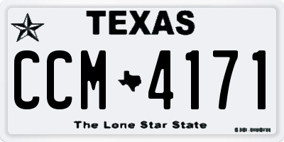 TX license plate CCM4171