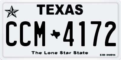 TX license plate CCM4172