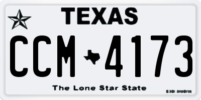 TX license plate CCM4173