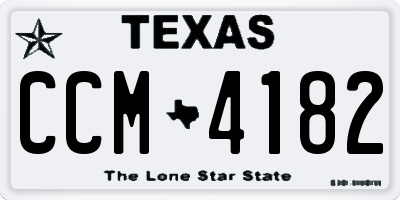 TX license plate CCM4182