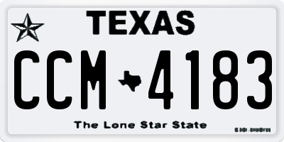 TX license plate CCM4183