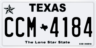 TX license plate CCM4184