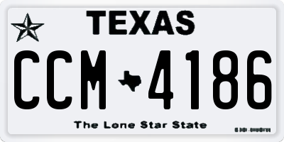 TX license plate CCM4186