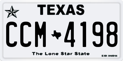 TX license plate CCM4198