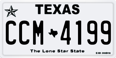 TX license plate CCM4199