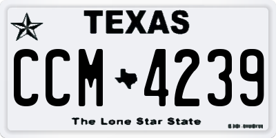 TX license plate CCM4239