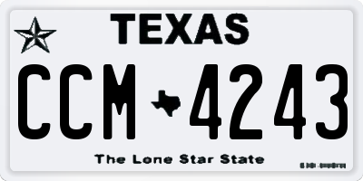 TX license plate CCM4243