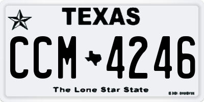 TX license plate CCM4246
