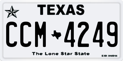TX license plate CCM4249