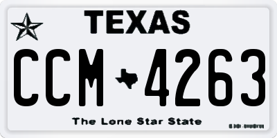 TX license plate CCM4263