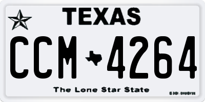 TX license plate CCM4264