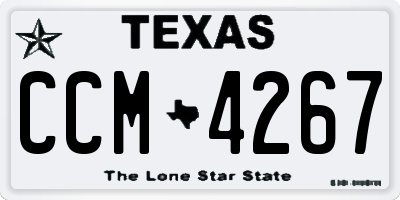 TX license plate CCM4267