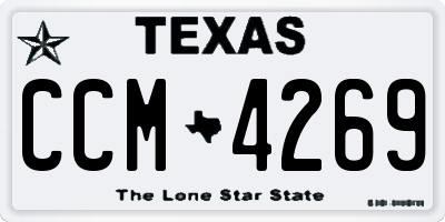 TX license plate CCM4269
