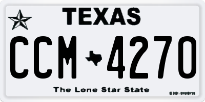 TX license plate CCM4270