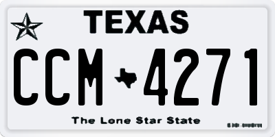 TX license plate CCM4271