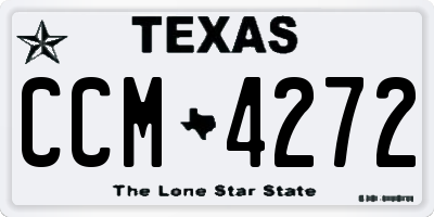 TX license plate CCM4272