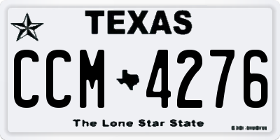 TX license plate CCM4276