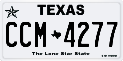 TX license plate CCM4277
