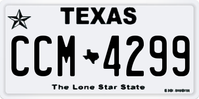 TX license plate CCM4299