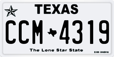TX license plate CCM4319
