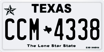 TX license plate CCM4338