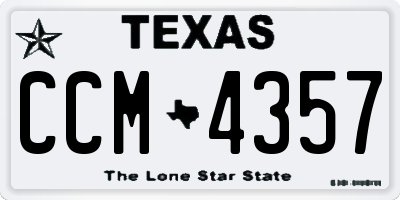 TX license plate CCM4357