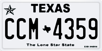 TX license plate CCM4359