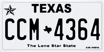 TX license plate CCM4364