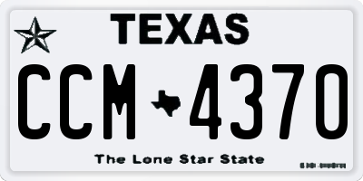 TX license plate CCM4370