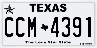 TX license plate CCM4391
