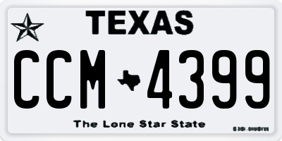 TX license plate CCM4399