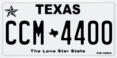 TX license plate CCM4400