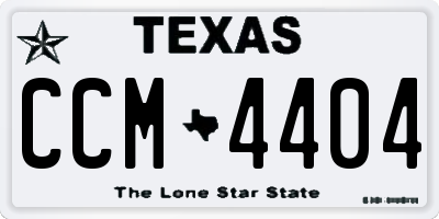TX license plate CCM4404