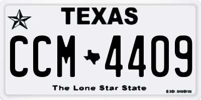TX license plate CCM4409