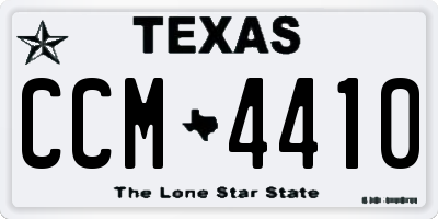 TX license plate CCM4410