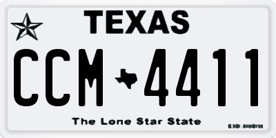 TX license plate CCM4411