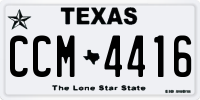 TX license plate CCM4416