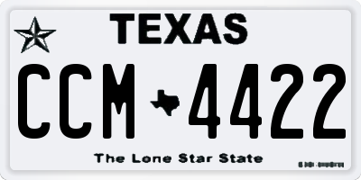 TX license plate CCM4422