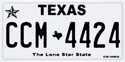 TX license plate CCM4424