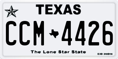 TX license plate CCM4426