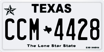 TX license plate CCM4428