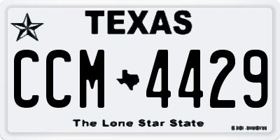 TX license plate CCM4429